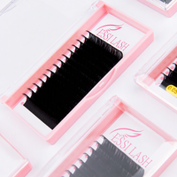 Boîtes personnalisées ESSI LASH avec logo, emballages pour cils, plateaux, fournitures, extensions de cils en velours doux et moelleux noir mat