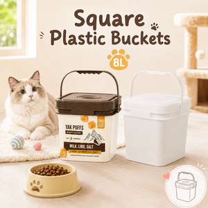 Venta al por Mayor <span class=keywords><strong>de</strong></span> Cubos Cuadrados <span class=keywords><strong>de</strong></span> Plástico PP Reciclable <span class=keywords><strong>de</strong></span> Grado Alimenticio <span class=keywords><strong>de</strong></span> 8L con Tapa y Asa, Empaque <span class=keywords><strong>de</strong></span> <span class=keywords><strong>Alimentos</strong></span> Personalizado IML para <span class=keywords><strong>Alimentos</strong></span> para Mascotas - Product Image 5
