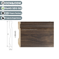 Plinthe en PS bois moderne apprêté 100 mm, accessoire de revêtement de sol HDPS Guangdong Foshan