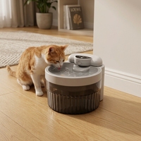 Fontaine à eau automatique pour animaux de compagnie de 2 L, distributeur d'eau en acier inoxydable avec fenêtre de niveau d'eau, filtre, utilisation en intérieur