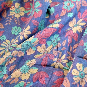 Wide Width Yarn Dyed Flower <strong>100</strong>% <strong>Cotton</strong> Jacquard Double Layer <strong>Gauze</strong> Woven Fabric for Sleepwear Dress Blouse Baby Carrier - Product Image 3