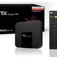 Boîtier TV intelligent TX Super 8K Android 10 avec processeur Quad Core, 2 Go de RAM et 16 Go de stockage