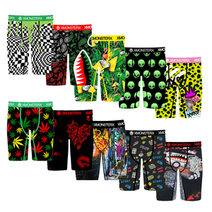 Sous-vêtements de sport pour homme CELINNE à séchage rapide, longs, en polyester et élasthanne, imprimés, personnalisés, caleçons boxer pour homme - Product Image 1