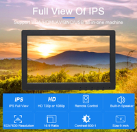 Mini PC Monitor 9 pulgadas escritorio TFT LCD Color Monitor HD 1024*600 IPS con entrada de vídeo VGA BNC para cámara CCTV