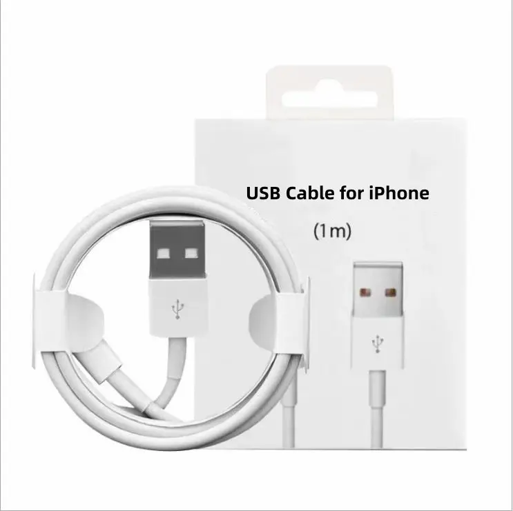 Original Ios Fast Charging Wire Cord Data Line 8pin Light-ning Cable Usb Sync Charger Cable For Apple Iphone 12/7/8/11 Ipad