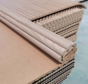 Panneau MDF flexible et pliable au design moderne placage d'écorce de noyer noir chêne blanc panneau de pliage à peindre - Product Image 4