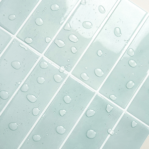 Mint Green Rectangle Stacked Subway <strong>Tile</strong> 3D Self Adhesive Wallpaper Backsplash Vinyl <strong>Stickers</strong> for <strong>Tiles</strong> Bathroom <strong>Kitchen</strong> - Product Image 5