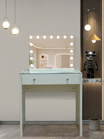 Offre Spéciale Spray peinture haute brillance petit haut-parleur coiffeuse 2 3 tiroirs épaissi Table à ongles chambre coiffeuse