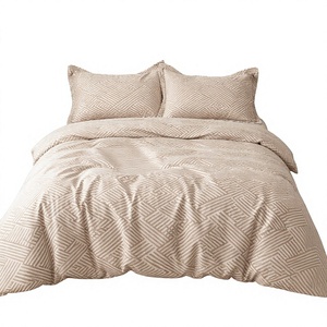 Poland Local Stock 3 Piece Cotton <b>Bedding</b> <b>Set</b> Queen Size Woven Herringbone Duvet EU Dropshipping - Product Image 1