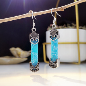 Orecchini Pendenti con Motivo Oceanico Bohémien e Design Intagliato, Accessori di Moda in Stile Vintage per Donne - Product Image 1