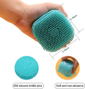 Soft Silicone <b>Pet</b> Cat Dog Grooming Massage Shampoo Bath <b>Brush</b> with Shampoo Container - Product Image 2