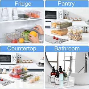 <b>PET</b> Refrigerator <b>Food</b> Grains <b>Storage</b> <b>Container</b> Plastic Fridge <b>Storage</b> Bin Transparent Refrigerator Organizer - Product Image 6
