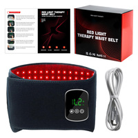 Ceinture chauffante infrarouge à LED rouge rechargeable pour soulager les douleurs lombaires et abdominales