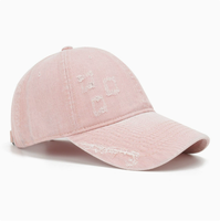Gorra de Béisbol Desgastada con Recortes Cuadrados, Estilo Vintage, de Algodón, Unisex