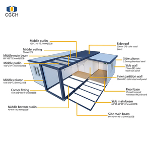 Casa Container Espandibile CGCH 20FT, Casa Prefabbricata Pieghevole, Casa Portatile Prefabbricata, Hotel, Caffetteria, Casa Mobile - Product Image 4