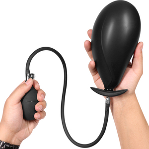 Plug Anale in Silicone Liquido Nero Impermeabile per Donne, Gancio a <span class=keywords><strong>Luna</strong></span> Gonfiabile, Accessorio per Masturbazione e Flirt - Product Image 2