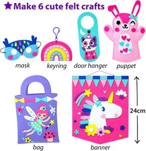 Giocattolo fai da te fatto a mano in feltro per bambini Kit per la prima borsa da cucito facile per le arti e i mestieri della pasta creativa - Product Image 2