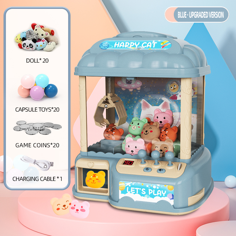 Machine bleue + 20 poupées + 20 balles + 20 pièces