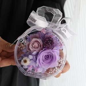 บรรจุภัณฑ์แฟชั่นที่เก็บรักษาดอกไม้อะคริลิคขวดน้ำหอมกล่องของขวัญวันแม่วาเลนไทน์ของขวัญวันคริสต์มาสของขวัญวันสำเร็จการศึกษานิรันดร์ - Product Image 2