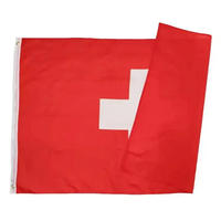 Drapeau de la Suisse en polyester 90x150cm pour événements sportifs de football – En stock – Vente chaude