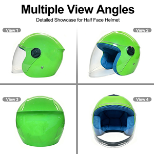 Casco de motocicleta DOT con carcasa de ABS, casco de moto 3/4 abierto, casco vintage para motociclistas de crucero y scooter. - Product Image 3
