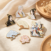 Broches en métal sur mesure d'inspiration anime antique, fabriquées en Chine, conception gratuite, faible MOQ pour cadeaux souvenirs