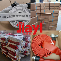 Tuyau d'eau de pompier 12kgs 2.5 "x 30m tuyau flexible en toile de lutte contre l'incendie avec raccords rapides tuyau d'incendie et raccords