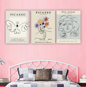 Affiches sur toile <span class=keywords><strong>de</strong></span> <span class=keywords><strong>peinture</strong></span> florale <span class=keywords><strong>abstraite</strong></span> <span class=keywords><strong>de</strong></span> Picasso, portrait <span class=keywords><strong>de</strong></span> <span class=keywords><strong>femme</strong></span>, impressions sur toile, décoration murale moderne, images et art mural esthétique - Product Image 6