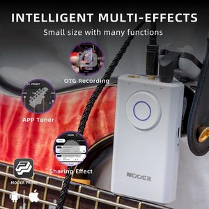 Pédale multi-effets pour basse MOOER Prime P1, amplificateur pour casque, outil d'entraînement, looper, machine à rythmes - Product Image 2