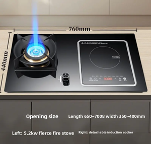 2 đầu đốt được xây dựng trong lai bếp 1 gas 1 duy nhất điện hồng ngoại cảm ứng gốm bếp HOB - Product Image 5