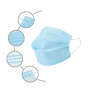 قناع وجه أزرق 3 طبقات معتمد من <span class=keywords><strong>CE</strong></span> للاستعمال مرة واحدة قماش مخصص غير منسوج للبالغين بالجملة للرجال/النساء - Product Image 4