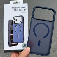 Coque de téléphone magnétique anti-chute de haute qualité pour iPhone 18 Pro Max 17 16 15 14 13, finition mate effet peau, avec boîte d'emballage