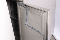 Congélateur vertical à panneau de commande numérique certifié CE, à porte unique, refroidissement par air, température unique, usage commercial, en acier inoxydable