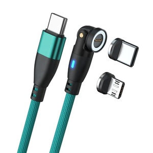 Cable magnético de rotación de 540 grados 9 pines PD100W <span class=keywords><strong>2M</strong></span> Cable 18W <span class=keywords><strong>Micro</strong></span> 100W <span class=keywords><strong>USB</strong></span> C para teléfonos móviles - Product Image 4