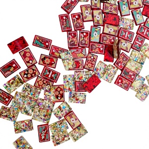 Juego de Mahjong Acrílico Festivo de 160 Piezas, Tallado, Estilo Americano, con Brillo Rojo y Azul, para 4 Jugadores - Product Image 3