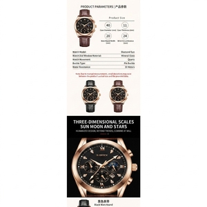 X-GEQCK Orologio al Quarzo da <span class=keywords><strong>Uomo</strong></span> in <span class=keywords><strong>Acciaio</strong></span> Inossidabile, Lussuoso <span class=keywords><strong>Cronografo</strong></span> Sportivo Impermeabile Personalizzabile - Product Image 6