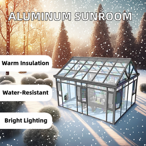 Véranda en <span class=keywords><strong>aluminium</strong></span> et verre toutes saisons, toit plat et design moderne de haute qualité, installation facile, utilisation en extérieur et en véranda, jardin d'hiver - Product Image 4