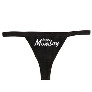 Slip Sexy da Donna di Alta Qualità, Vita Bassa e Taglio Alto con Logo Lavorato a Maglia in Vita - Product Image 3