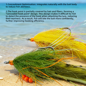 2/0 #   Esche Artificiali in Acciaio al Carbonio per <span class=keywords><strong>Pesca</strong></span> a Mosca di Luccio/Zander/<span class=keywords><strong>Trota</strong></span> con Ami - Product Image 6