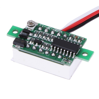 Modul Tampilan LED Mini 0,36 Inci DC0-100V Voltmeter Digital Catu Daya AC/DC untuk Mobil Sepeda Motor