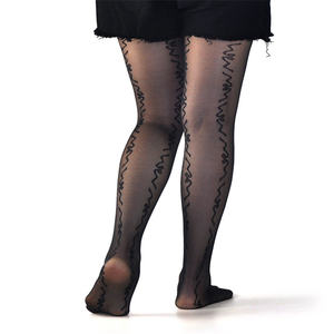 Moda Sexy nero Jacquard corpo di seta calza ragazze giapponesi senza soluzione di continuità tatuaggio collant calzino calzino - Product Image 6