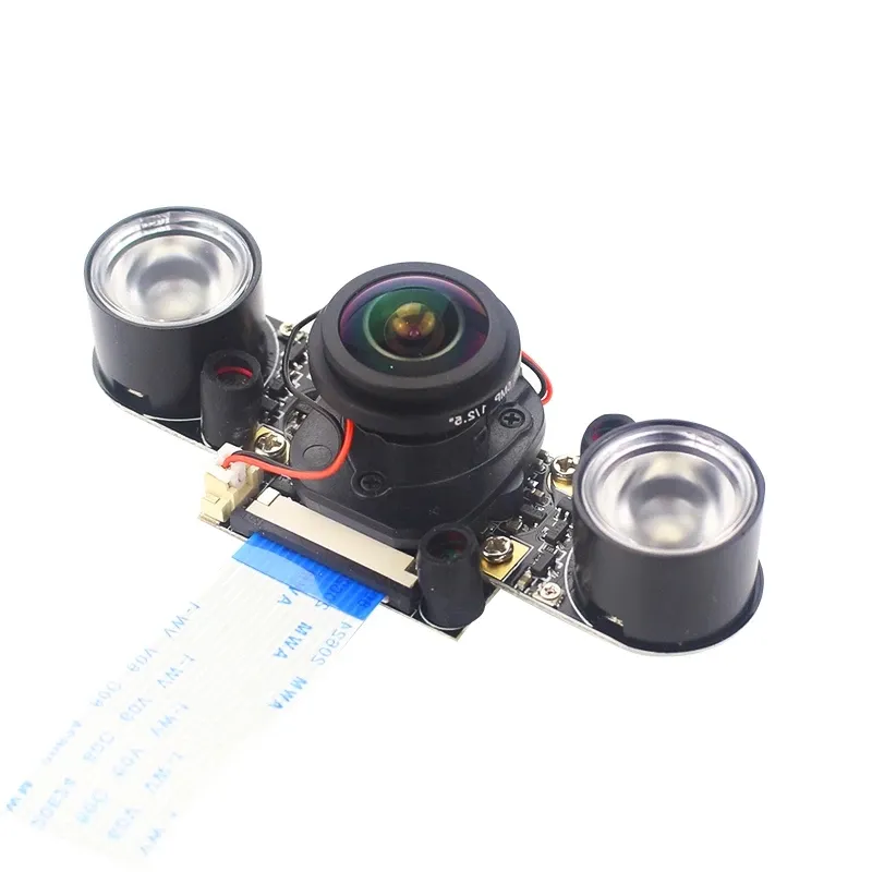 Raspberry Pi 3 IR-CUT Camera Night Vision Focal Adjustable 5MP Fish Eye Automatically Switch Day-Night