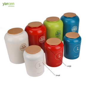Boîte de stockage en fer blanc en forme de bouteille en céramique personnalisée, réservoir de stockage, boîtes à café rondes, pot en métal en forme de dôme, boîte de conserve à thé de style chinois - Product Image 6