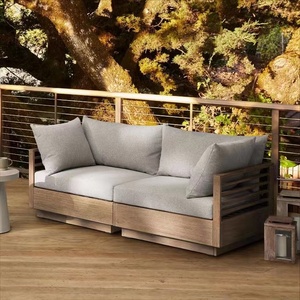 Meubles en teck modernes à prix avantageux avec coussins, ensemble de canapés pour salon, patio, hôtel, canapé d'extérieur modulaire pour jardin - Product Image 6