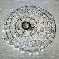 Luminaire suspendu en acrylique pour décoration de plafond intérieur Lustre à rideau perlé en acrylique bon marché pour décoration de plafond de mariage