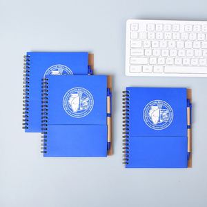 Carnet d'affaires en papier kraft recyclé avec couverture imprimée, reliure spirale, taille personnalisée, logo imprimé UV, stylo bille offert – Vente en gros - Product Image 2