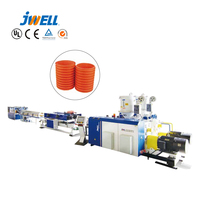 Jwell - Extrusora de Plástico para Tubería Corrugada de Pared Simple/Doble, Tipo Horizontal / Línea de Máquina de Extrusión