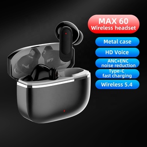 2025 mới nhất auriculaes v5.4 Max 60 ANC + enc TWS không dây Earbuds thể thao không thấm nước chơi game trong tai tai Tai nghe Max 60 TWS - Product Image 6