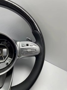 Volante in Legno Personalizzato con Fondo Piatto, Riscaldamento e Vibrazione per <span class=keywords><strong>Mercedes</strong></span> W205 <span class=keywords><strong>C180</strong></span> C200 2014-2021 - Product Image 5