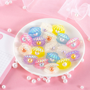 Pinzas para el cabello con perlas de resina, estilo dulce, decoración hecha a mano, regalo para mujer - Product Image 3